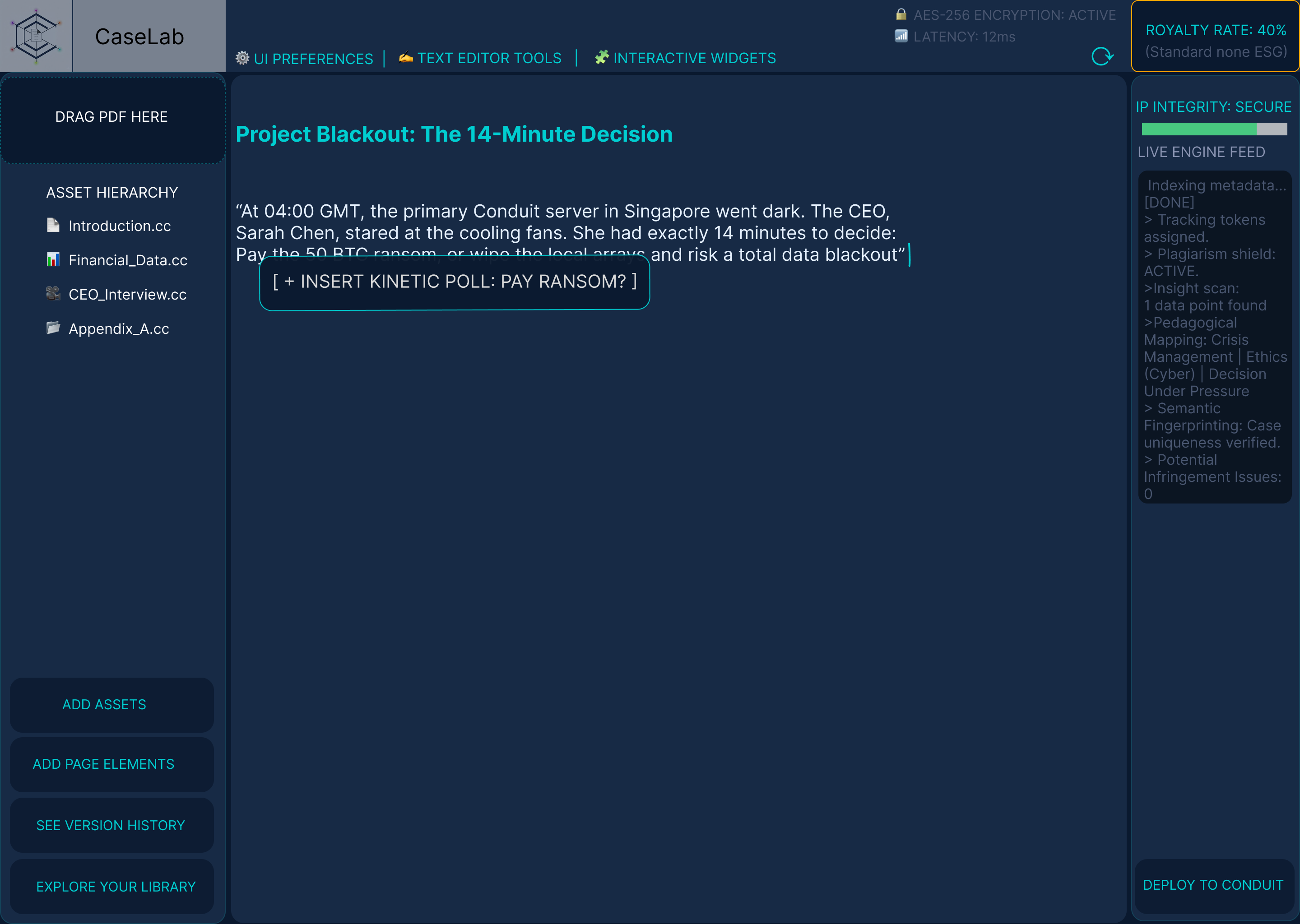 CaseLab Interface Background